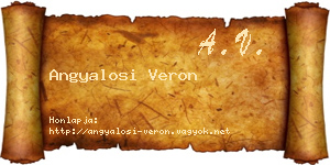 Angyalosi Veron névjegykártya